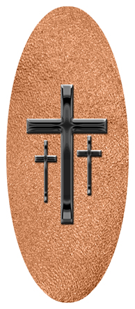 Black 3 Crosses Shimmer Copper
